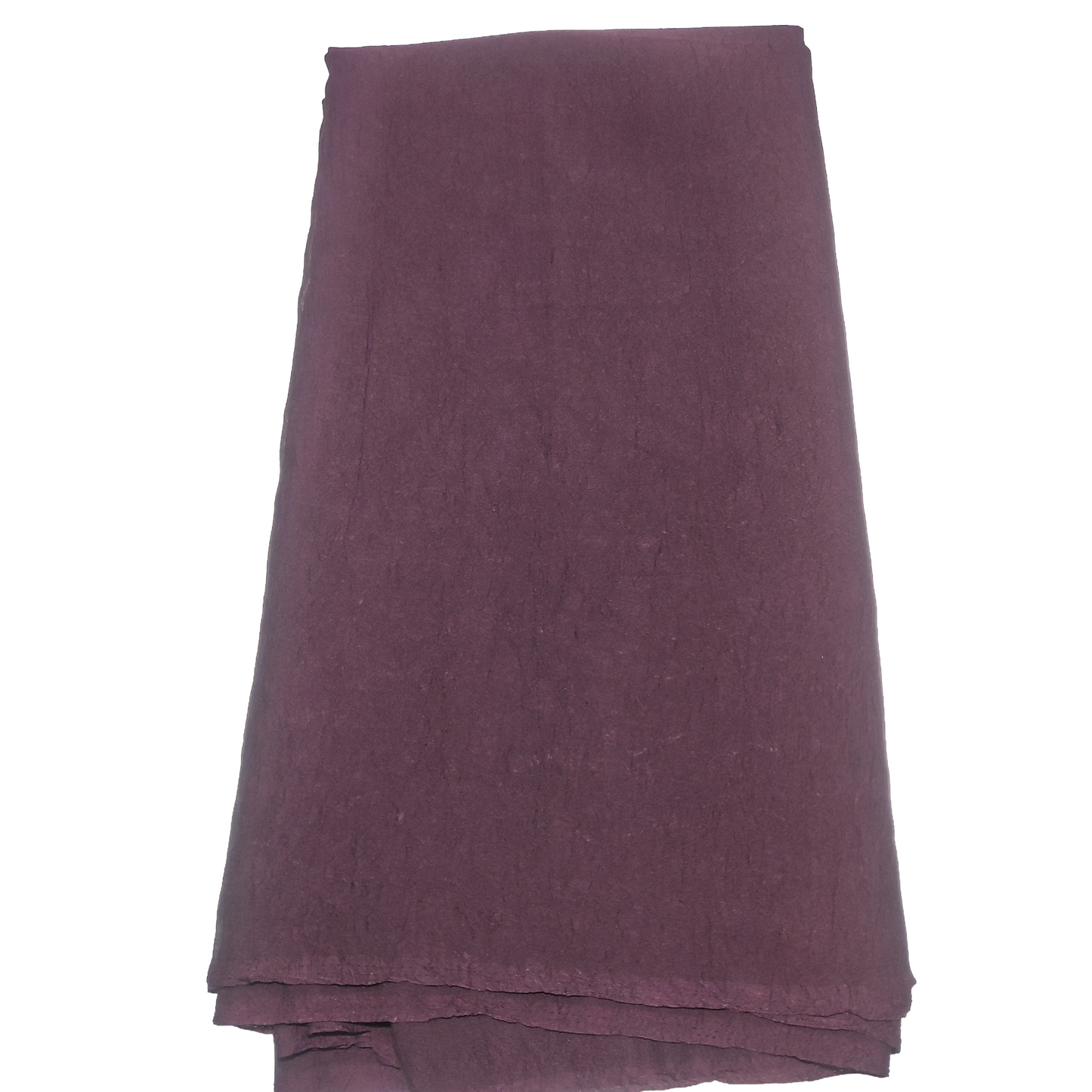 Plain Rangoli Crush Fabric – Wine Shade | Soft & Premium Fall
