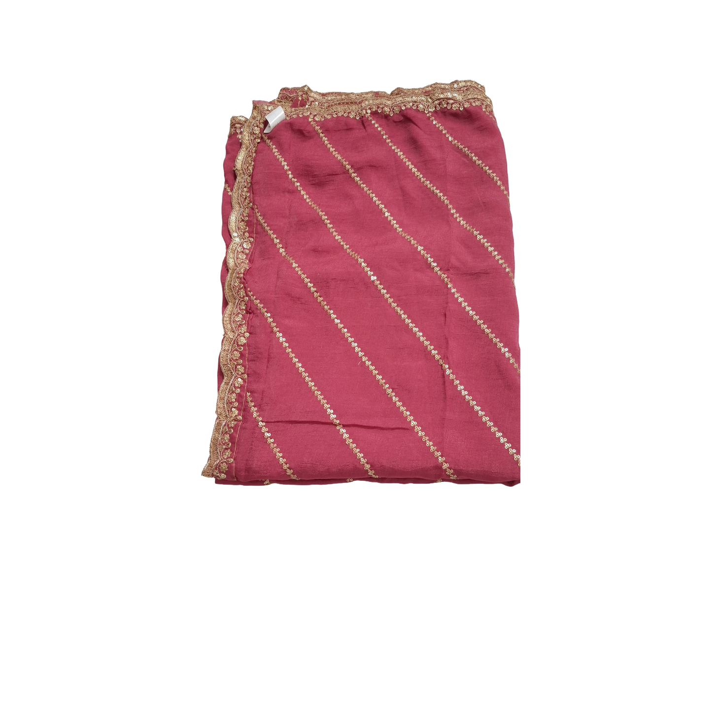 onion Colour Dupatta 2.5 Meter Length with Four Side Gold Border