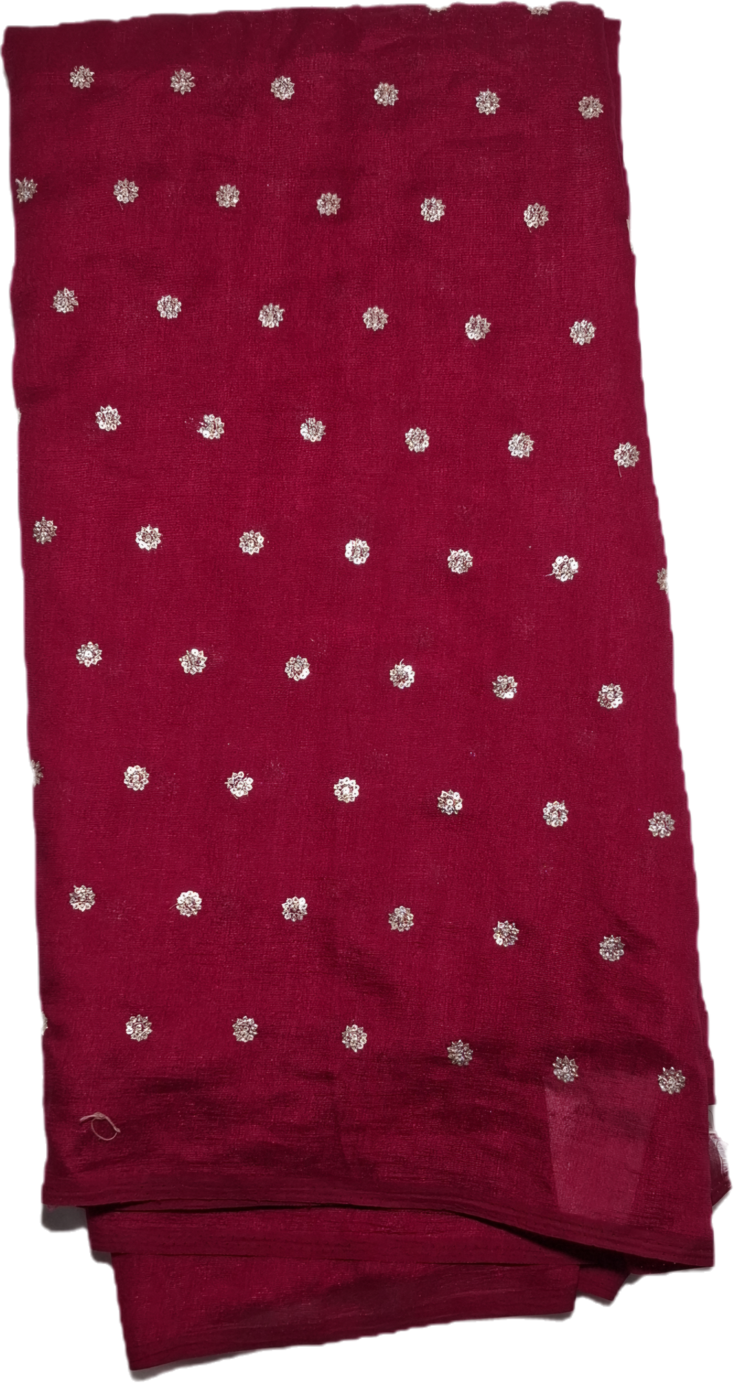 Rani Pink Vichitra Silk Fabric with Gold Buta Work | Premium Shine Fabric