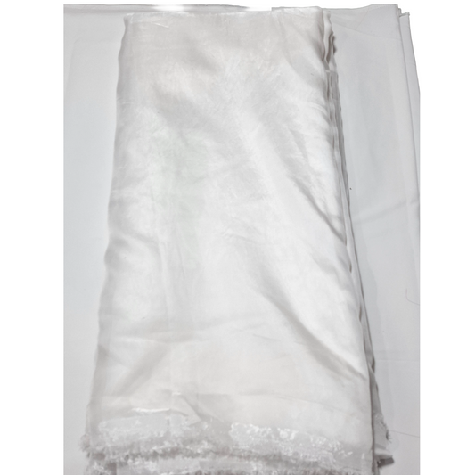 Plain Fandy  Fabric with white colour – Premium Soft Feel