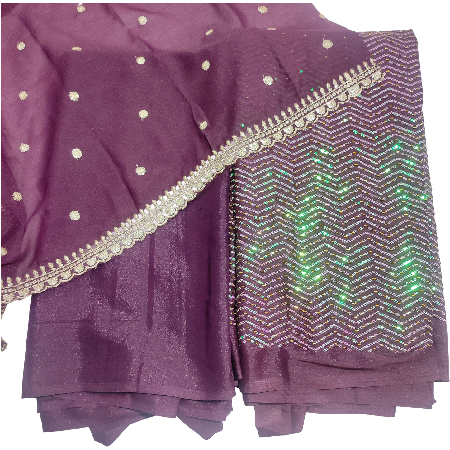 Wine Color Stra Georgette Full Suit with Dupatta (2.5m Top | 2.5m Bottom | 2.5m Dupatta)