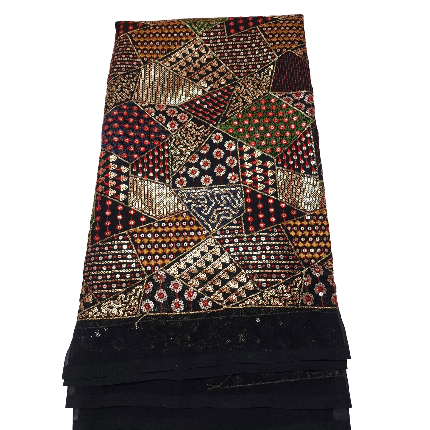 Multicolor Embroidery Work Georgette Fabric – Premium Partywear Material