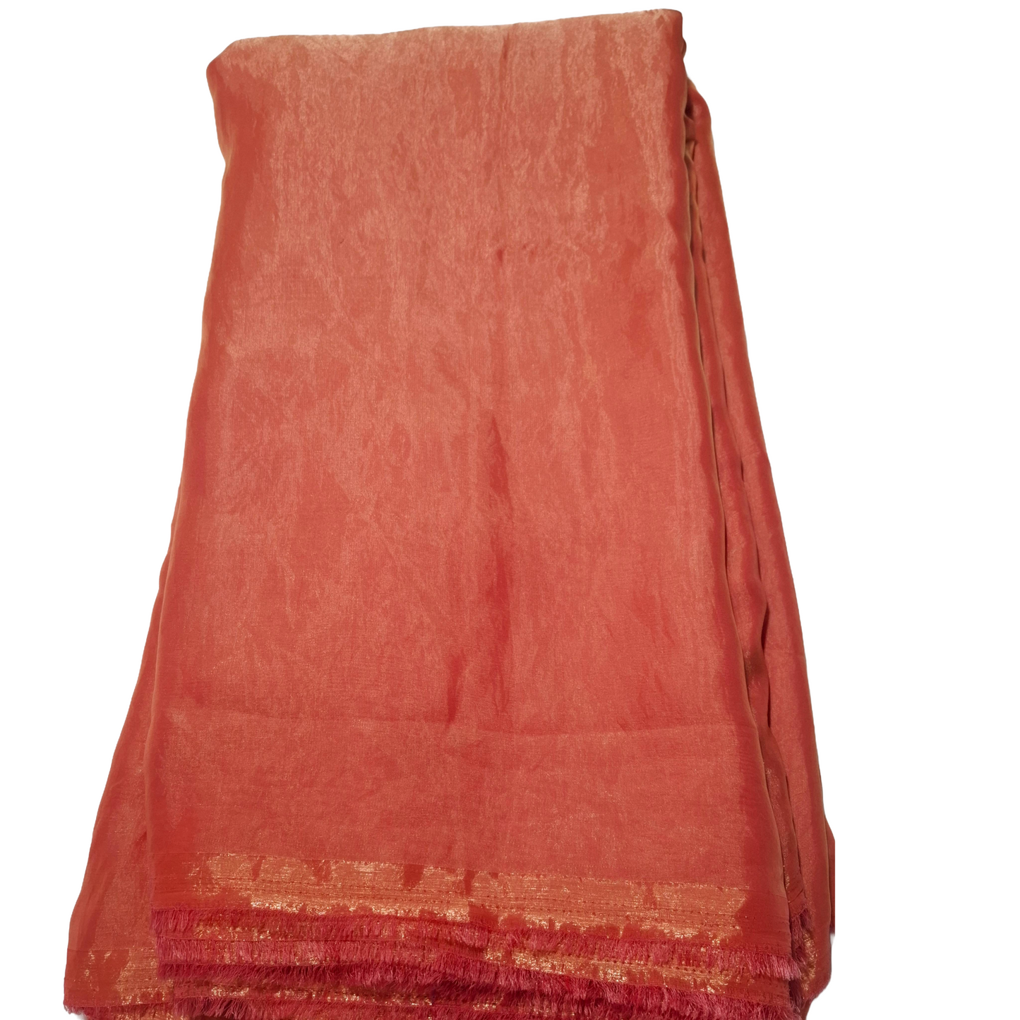 Dark Peach Plain Fandy Spes Silk Fabric | Smooth Soft Texture | Premium Dress & Kurti Material