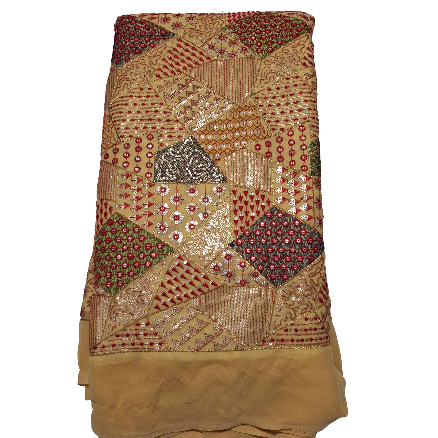 Multicolor Embroidery Work Georgette Fabric – Premium Partywear Material