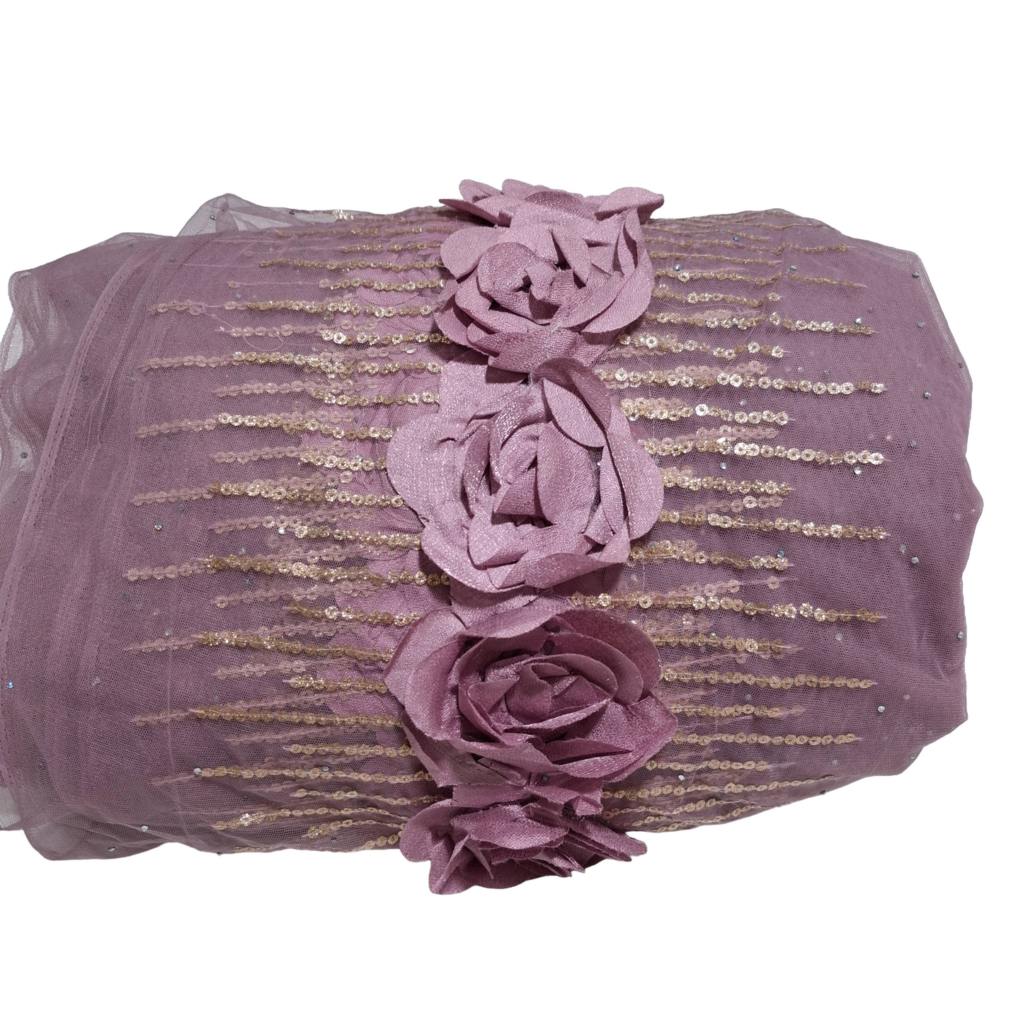 Lavender Colour Net Fabric for Gowns, Lehenga & Party Wear Dresses