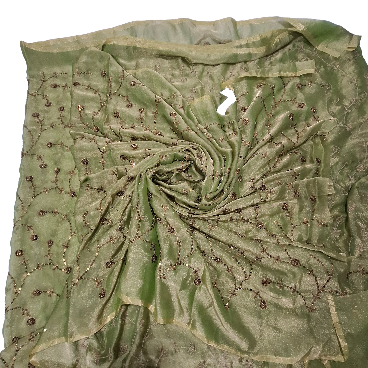 N C Simar Fabric – Premium Mehndi Green Shade