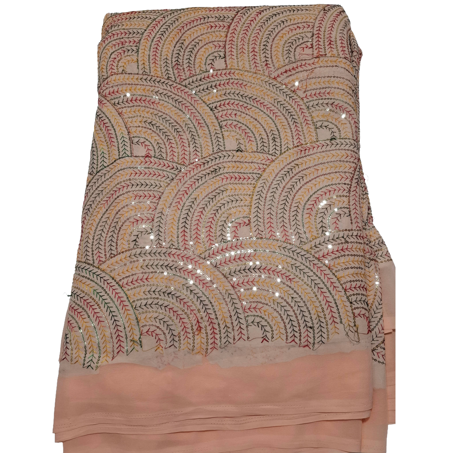 Multicolor Embroidery Work Georgette Fabric – Premium Partywear Material