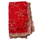 Red Colour Ready Dupatta 2.5 Meter Length with Four Side Gold Border