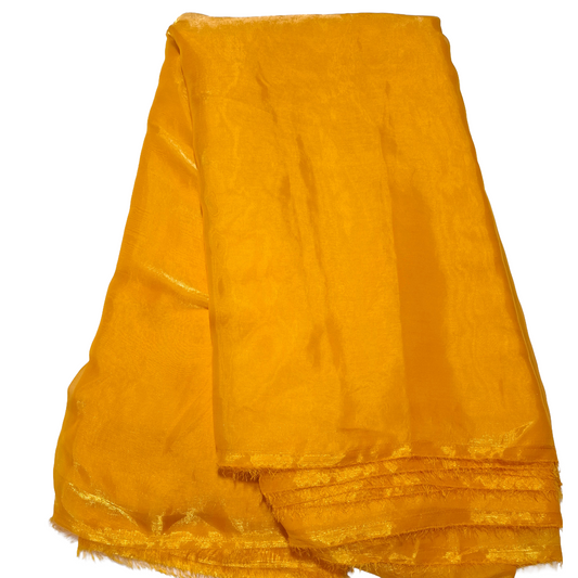 Yellow Plain Fandy Spes Silk Fabric | Soft Smooth Texture | Premium Dress & Kurti Material